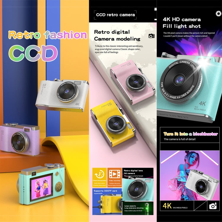 LK003 2.4 inch Dual-lens 4K HD CCD Camera Retro Kids Camera, LK003 LK003 2.4 inch Dual-lens 4K HD CCD Camera Retro Kids Camera, LK003
